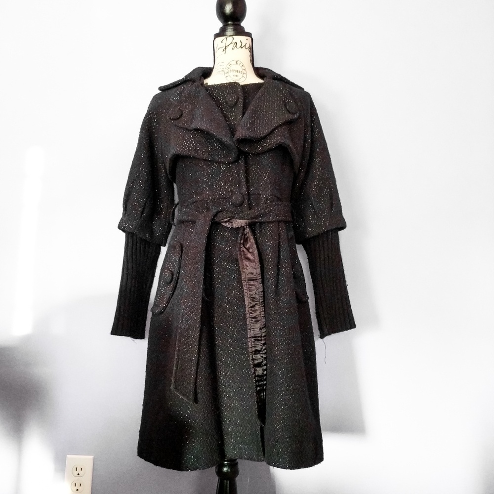 Vintage Cotton Blend Belted Jacket